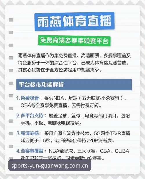 云体育平台实战指南：从直播观赛到赛事推荐的全流程攻略